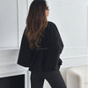 Image of New Stand Collar Batwing Sleeves Cloak Top With Belt Ins Fashion Temperament Jacket Woolen Sweater Outwear For Women Clothing